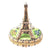 Brown Eiffel Tower - I Love Paris Painted Inside Limoges Box - Limoges Box Boutique