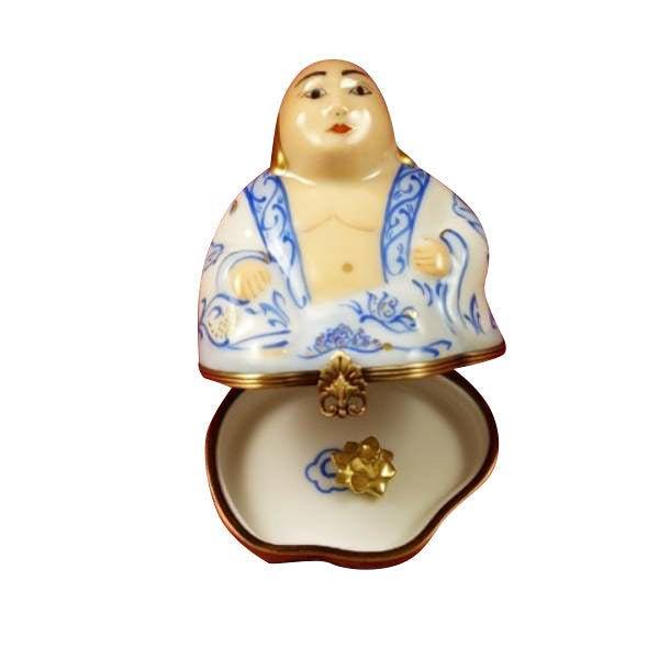 Buddha with Removable Gold Lotus Limoges Box - Limoges Box Boutique