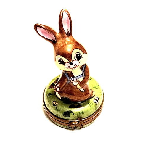 Camping Rabbit Bunny Limoges Box Figurine - Limoges Box Boutique