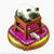 Cat on Stool with Mouse Figurine