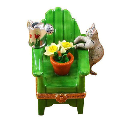Cats On Adirondack Chair Plant Porcelain