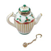 Christmas Teapot with Metal Teaball Limoges Box - Limoges Box Boutique