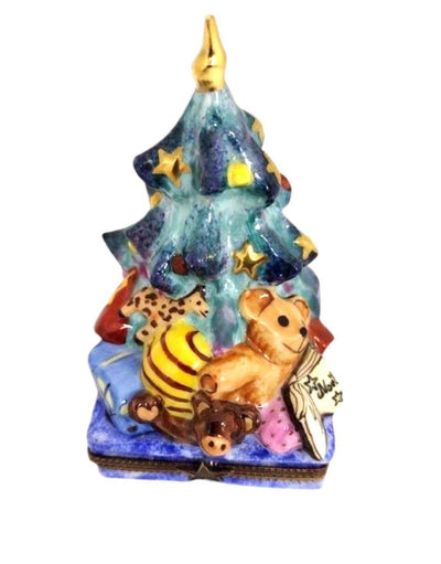 Christmas Tree w Toys Limoges Box Figurine - Limoges Box Boutique