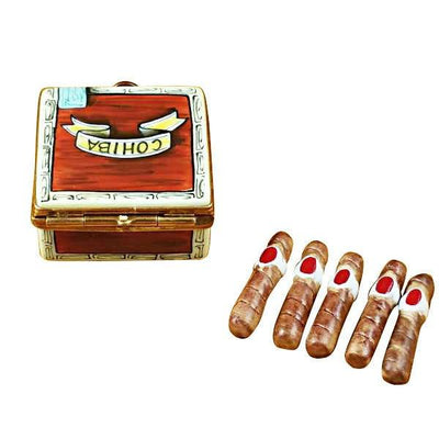 Cigar Box with Removable Cigars Limoges Box - Limoges Box Boutique