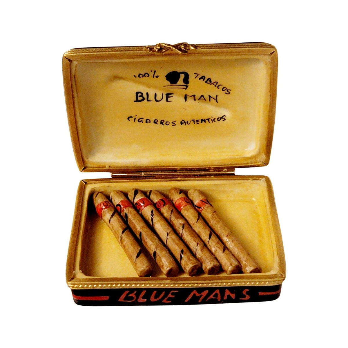 Cigar Box w Removable Cigars Limoges Box Figurine - Limoges Box Boutique