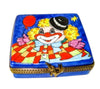 Circus Clown w Balloon on Flat Porcelain Limoges Trinket Box - Limoges Box Boutique