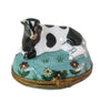 Cow on Oval Porcelain Limoges Trinket Box - Limoges Box Boutique