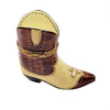 Vintage cowboy boot with intricate detailing and rugged look