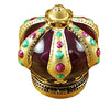 Royal crown adorned with rubies, emeralds, and sapphires