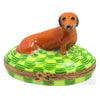 Dachshund: Brown Dog Limoges Box Figurine - Limoges Box Boutique