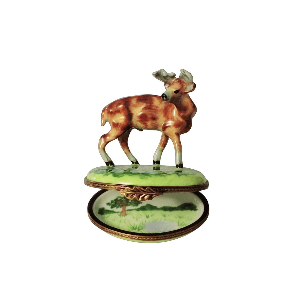 Deer Hunting Wild Animal Limoges Box Figurine - Limoges Box Boutique