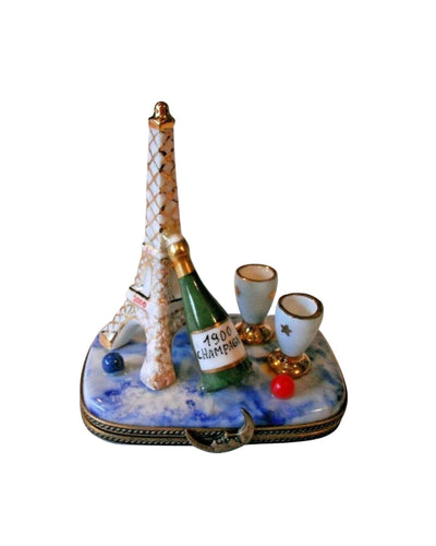 Eiffel Tower w Drinks Wine Limoges Box Figurine - Limoges Box Boutique