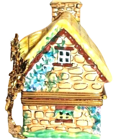 French Country Home Yellow Cottage House w Trellis Home - La Gloriette