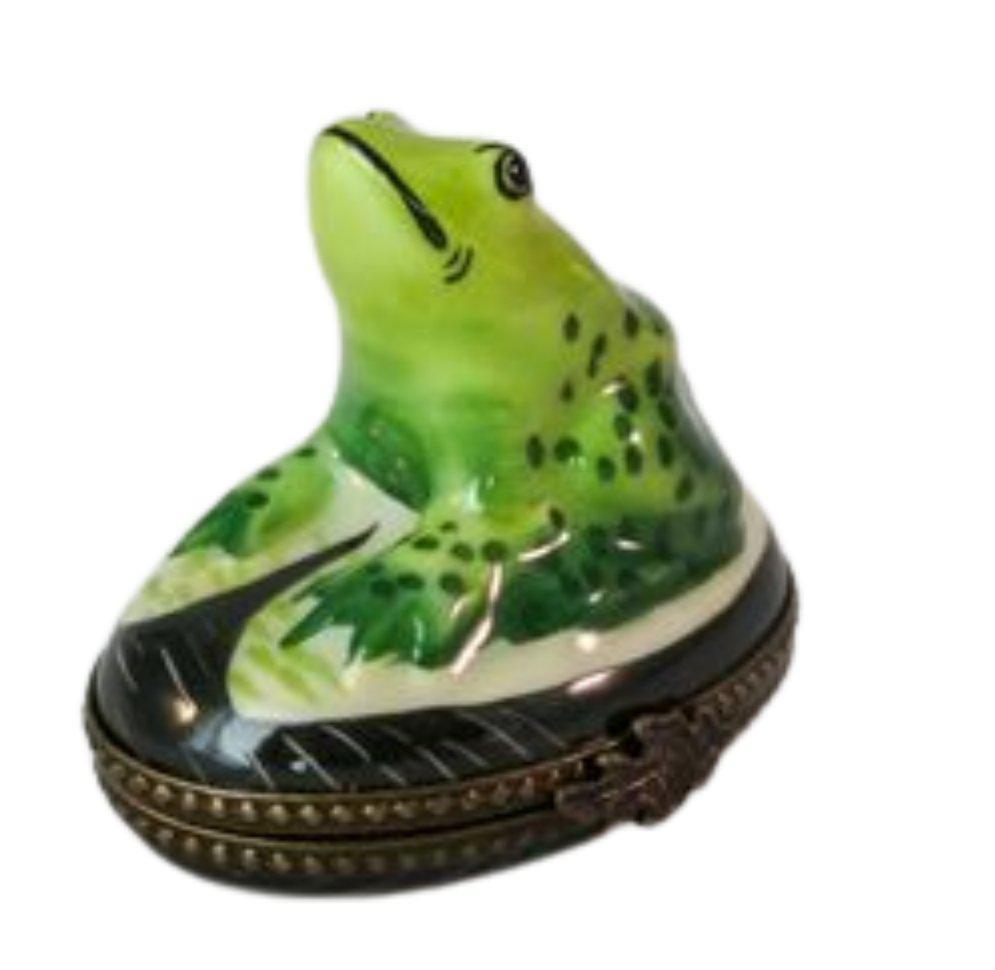 Frog Chirping Porcelain Limoges Trinket Box - Limoges Box Boutique