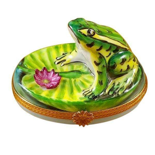 Frog on Lily Pad Limoges Box - Limoges Box Boutique