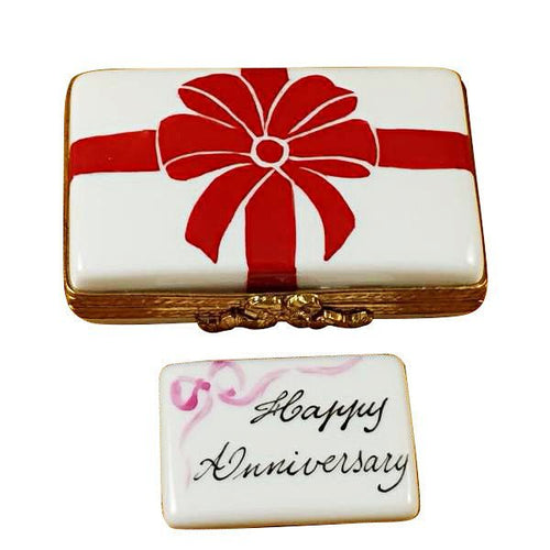Gift Box with Red Bow - Happy Anniversary