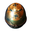 Shiny gold egg with intricate detailing and luxurious appearance