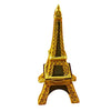 Gold Eiffel Tower statue with intricate details and shimmering finish