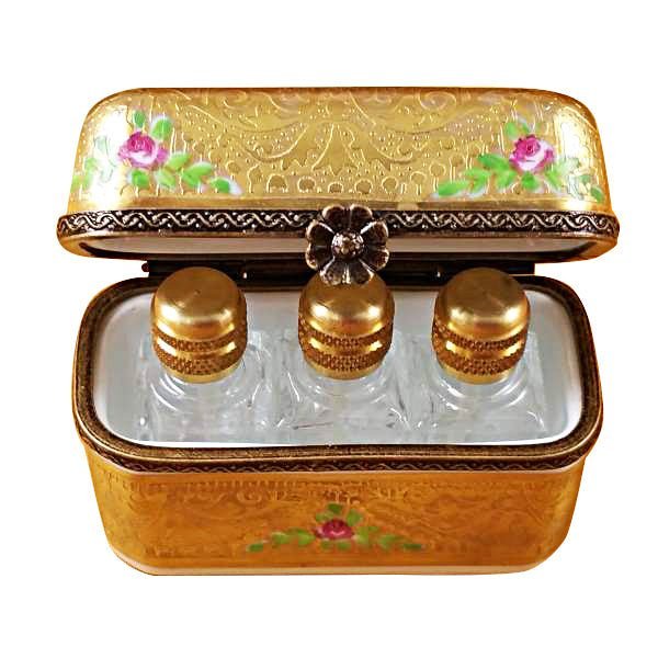 Gold Flowery with Three Bottles