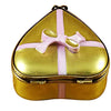 Gold Heart w Pink Bow & Chocolates with Love Porcelain es