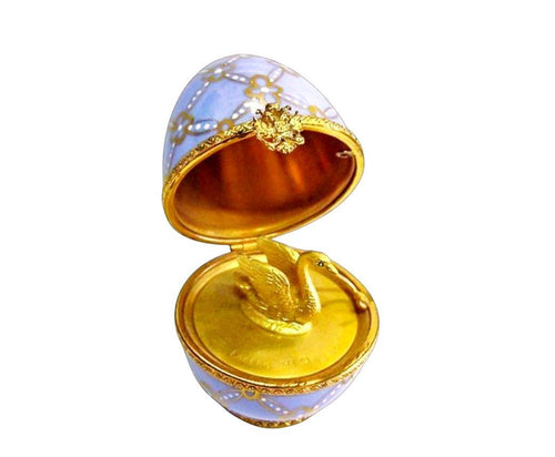 Gold Swan in Limoges Porcelain Wedding Gift - Limoges Box Boutique