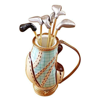 Golf Bag with Six Removable Clubs Limoges Box - Limoges Box Boutique