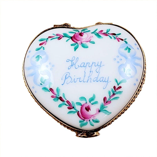 Happy Birthday Heart Limoges Trinket Box - Limoges Box Boutique