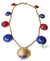 Hat Necklace: Red And Blue