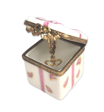 Heart Gift Present Box with Dangle Heart
