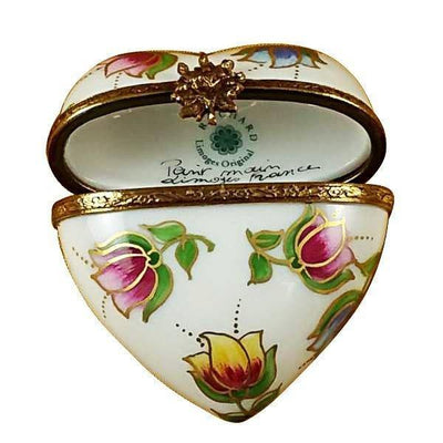 Heart - Tulips Limoges Trinket Box - Limoges Box Boutique