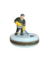 Hockey Player w puck Limoges Box Figurine - Limoges Box Boutique