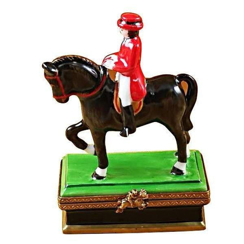 Horse with Rider - Dressage Limoges Box - Limoges Box Boutique
