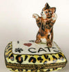 I Love Cats Porcelain Limoges Trinket Box - Limoges Box Boutique