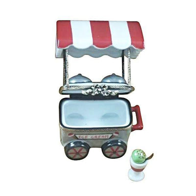 Ice Cream Cart w Removable Ice Cream Cup And Spoon Limoges Box - Limoges Box Boutique