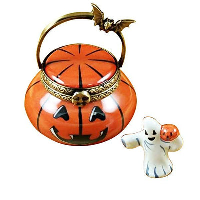 Jack O Lantern Pail with Removable Ghost