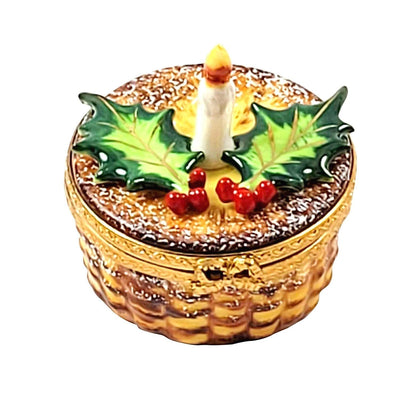 Joyeux Noel Christmas Candle w Holly Limoges Box - Limoges Box Boutique