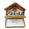 Beautifully crafted nativity scene with lifelike characters and animals