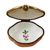 Large Semi Oval Pink/Gold Limoges Box - Limoges Box Boutique