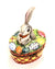 Long Earred Easter Bunny Rabbit w Eggs