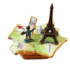 France Map with Monet & Eiffel Tower Art