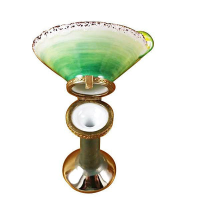 Classic Margarita Glass with traditional flared top and thick base
