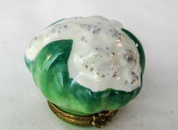 Mini Cauliflower RETIRED Porcelain Limoges Trinket Box - Limoges Box Boutique