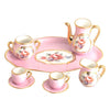 Mini Tea Set: Pink Limoges Box Figurine - Limoges Box Boutique