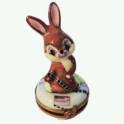 Movie Rabbit w Film Bunny Limoges Box Figurine - Limoges Box Boutique