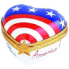 American Heart Patriotic Limoges Trinket Box - Limoges Box Boutique