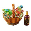 Picnic basket with bottle