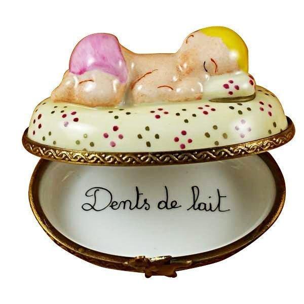 Pink Baby Sleeping Limoges Box - Limoges Box Boutique
