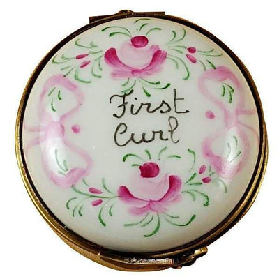 Pink First Curl Limoges Box - Limoges Box Boutique