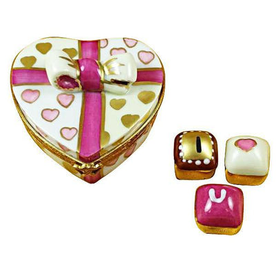 Pink Heart With Three Chocolates