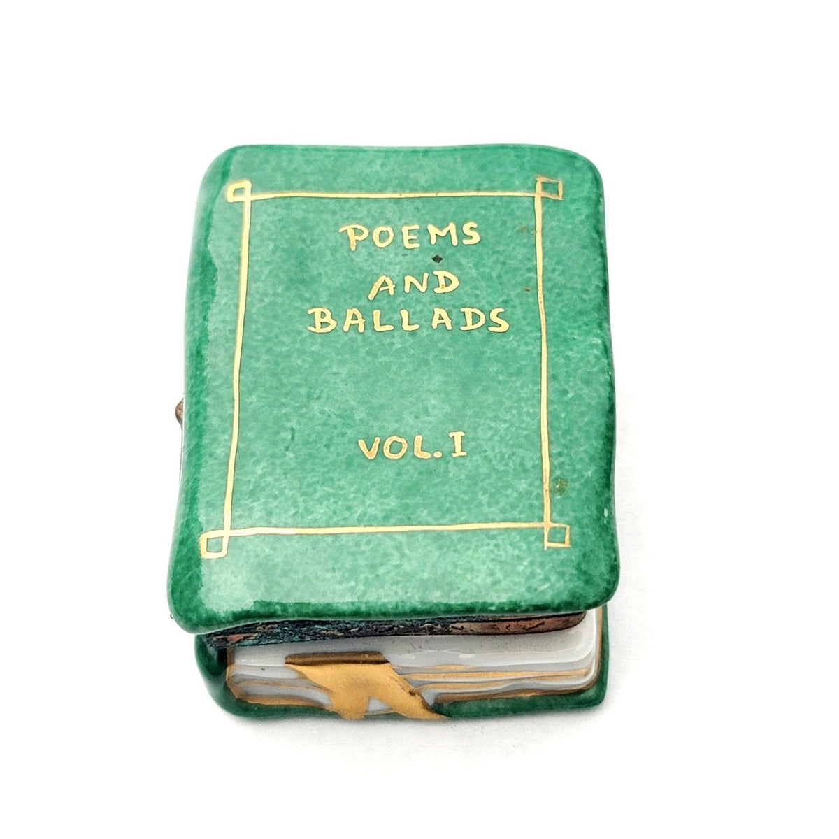 Poems Ballads Book Limoges Box Figurine - Limoges Box Boutique